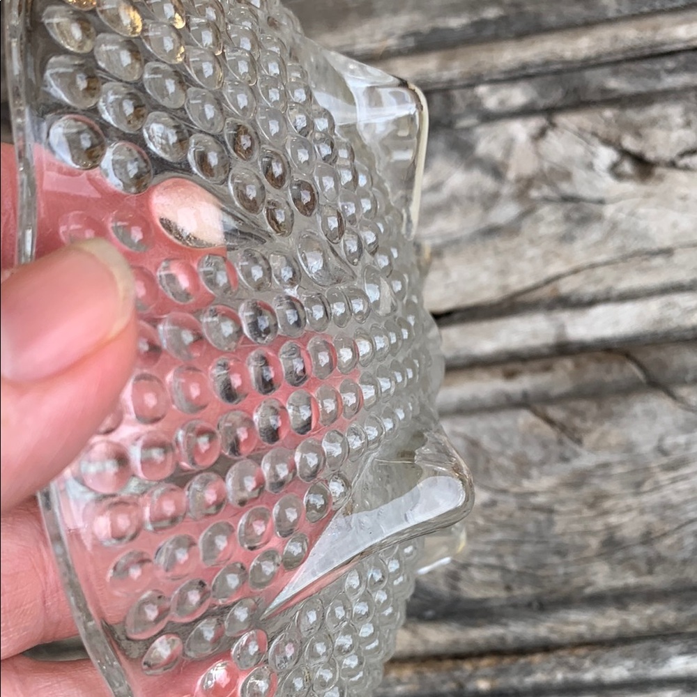 Vintage Hazel Atlas Teardrop Glass Hobnail Bowl - Picture 5 of 9